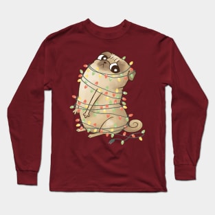 Merry & Bright Pug Long Sleeve T-Shirt